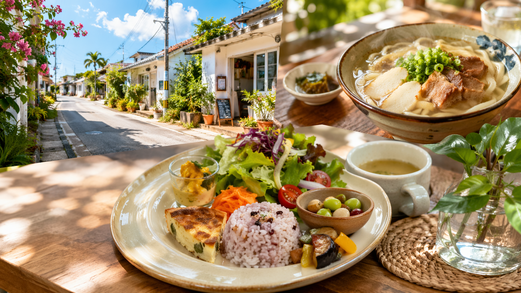 港川ステイツサイドタウンで浦添市のランチ巡りを楽しめる街並み