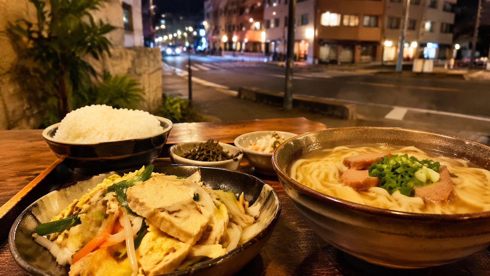 alt: 石垣島で夜に定食を探すときのポイントを示すイメージ