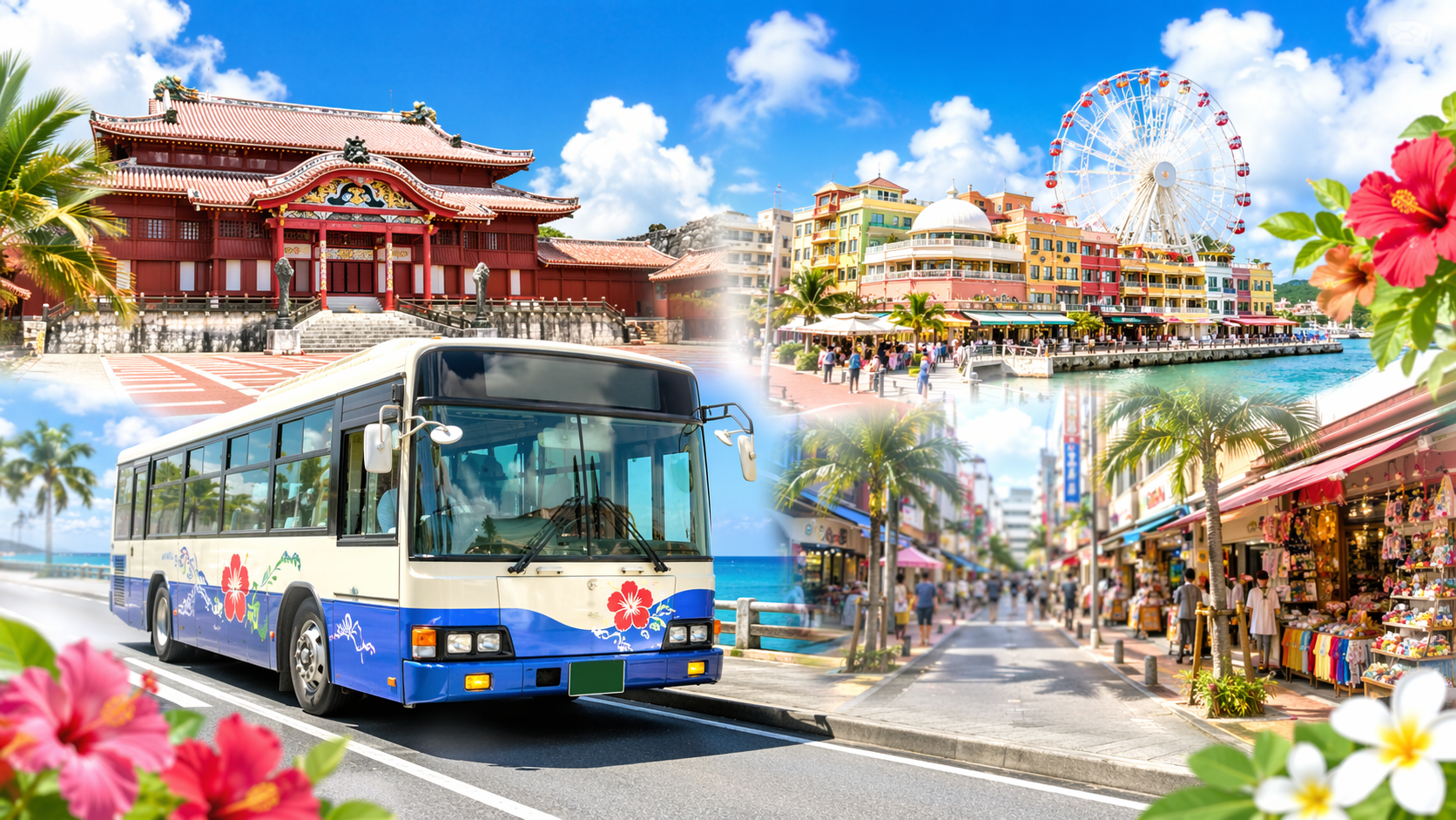 沖縄路線バス周遊パスで那覇観光へ向かうイメージ