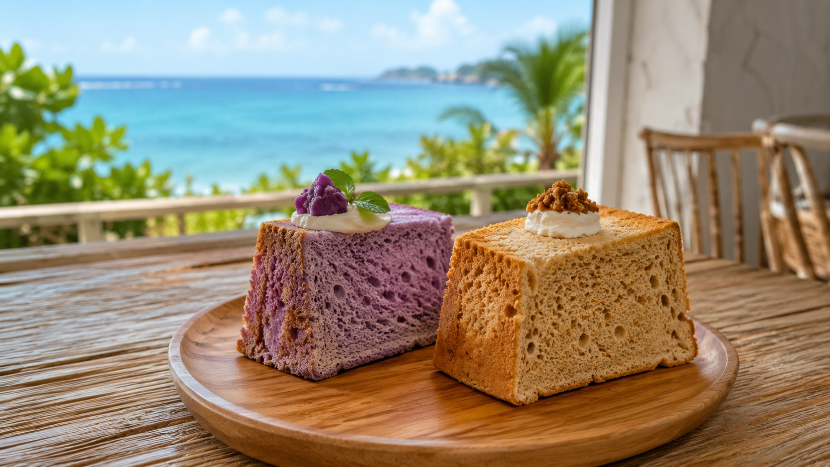 沖縄素材を使ったふわふわシフォンケーキ